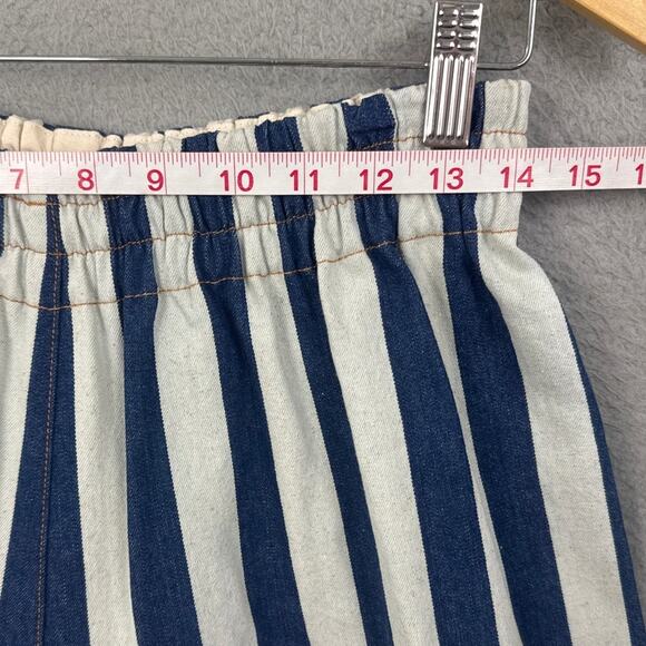 Nancy Stella Soto Denim Striped Leisure Suit Size S Avant Garde Designer Rare - Picture 3 of 12